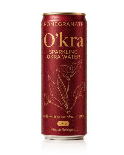 PRE- ORDER: O’kra – Sparkling Okra Water (Pomegranate) | Hydration & Skin Health