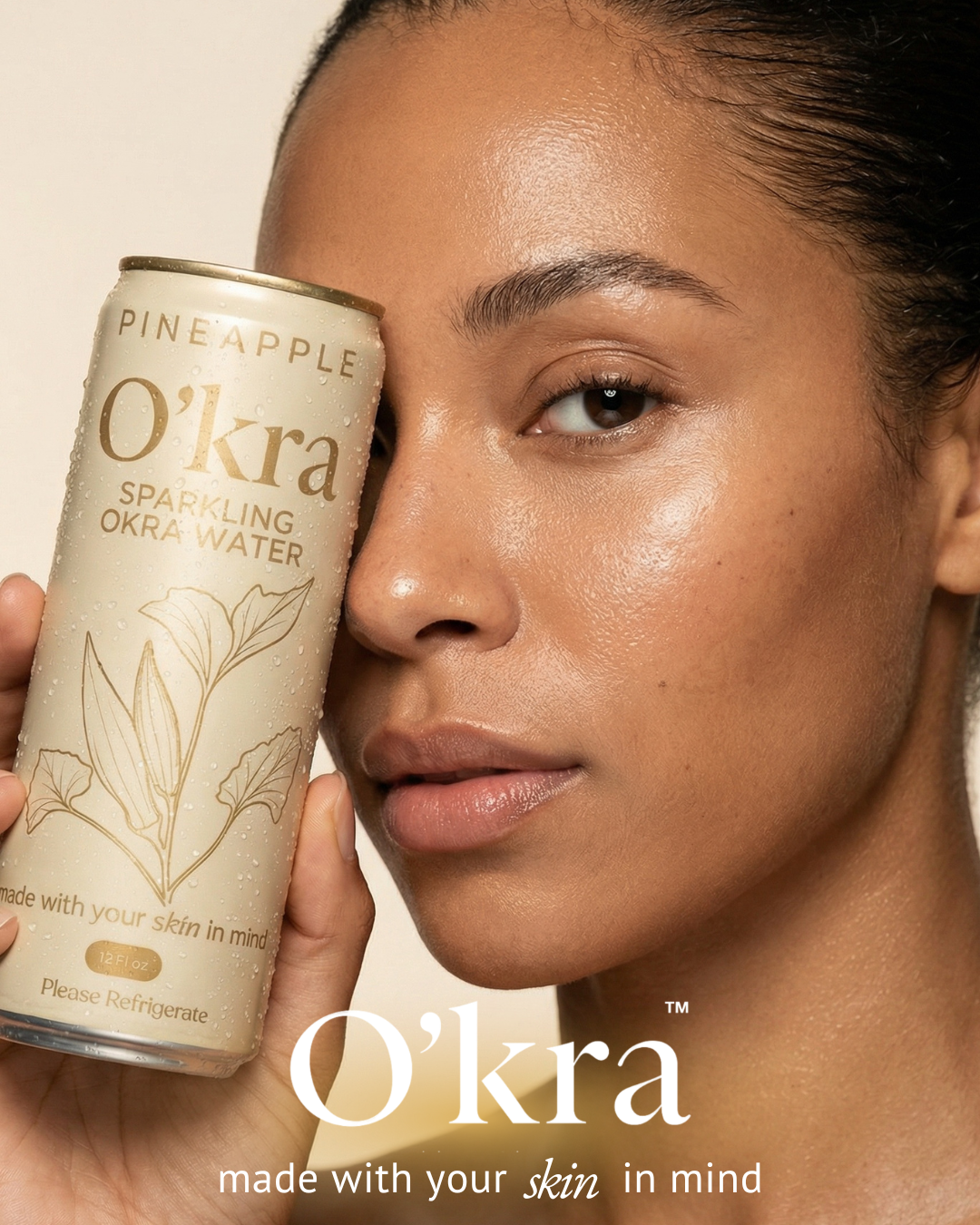 O’kra – Sparkling Okra Water (Pineapple) | Hydration & Skin Health