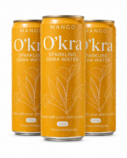 PRE-ORDER: O’kra – Sparkling Okra Water (Mango) | Hydration & Skin Health