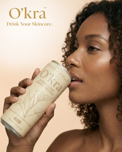 O’kra – Sparkling Okra Water (Pineapple) | Hydration & Skin Health