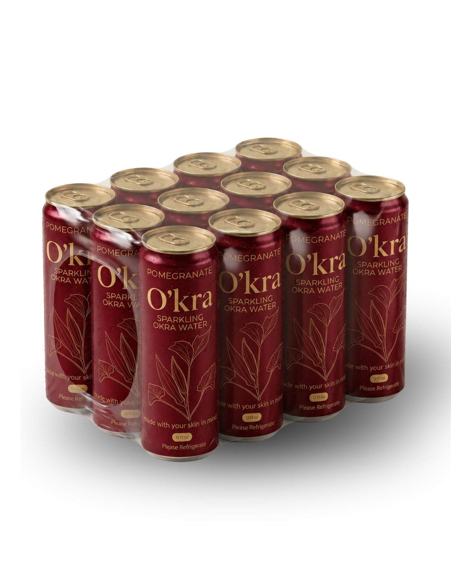 PRE- ORDER: O’kra – Sparkling Okra Water (Pomegranate) | Hydration & Skin Health