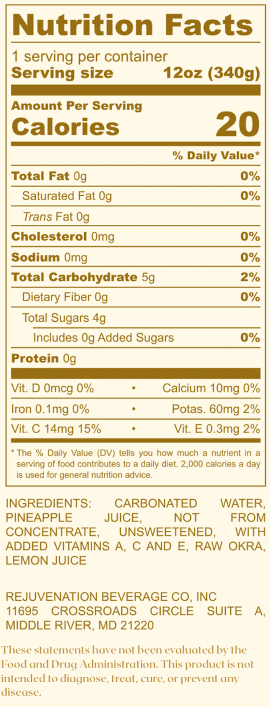 O’kra – Sparkling Okra Water (Pineapple) | Hydration & Skin Health (PRE-ORDER)