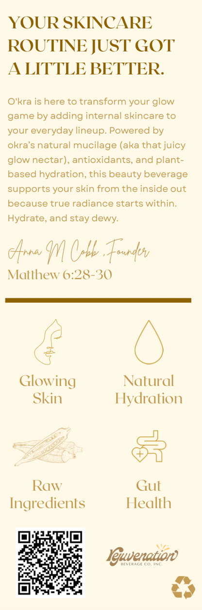 O’kra – Sparkling Okra Water (Pineapple) | Hydration & Skin Health (PRE-ORDER)