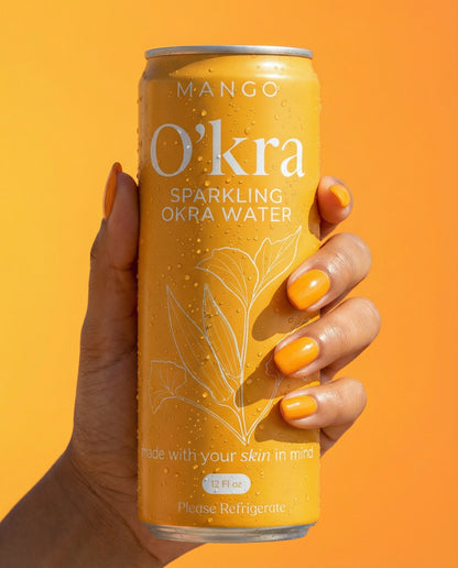 PRE-ORDER: O’kra – Sparkling Okra Water (Mango) | Hydration & Skin Health