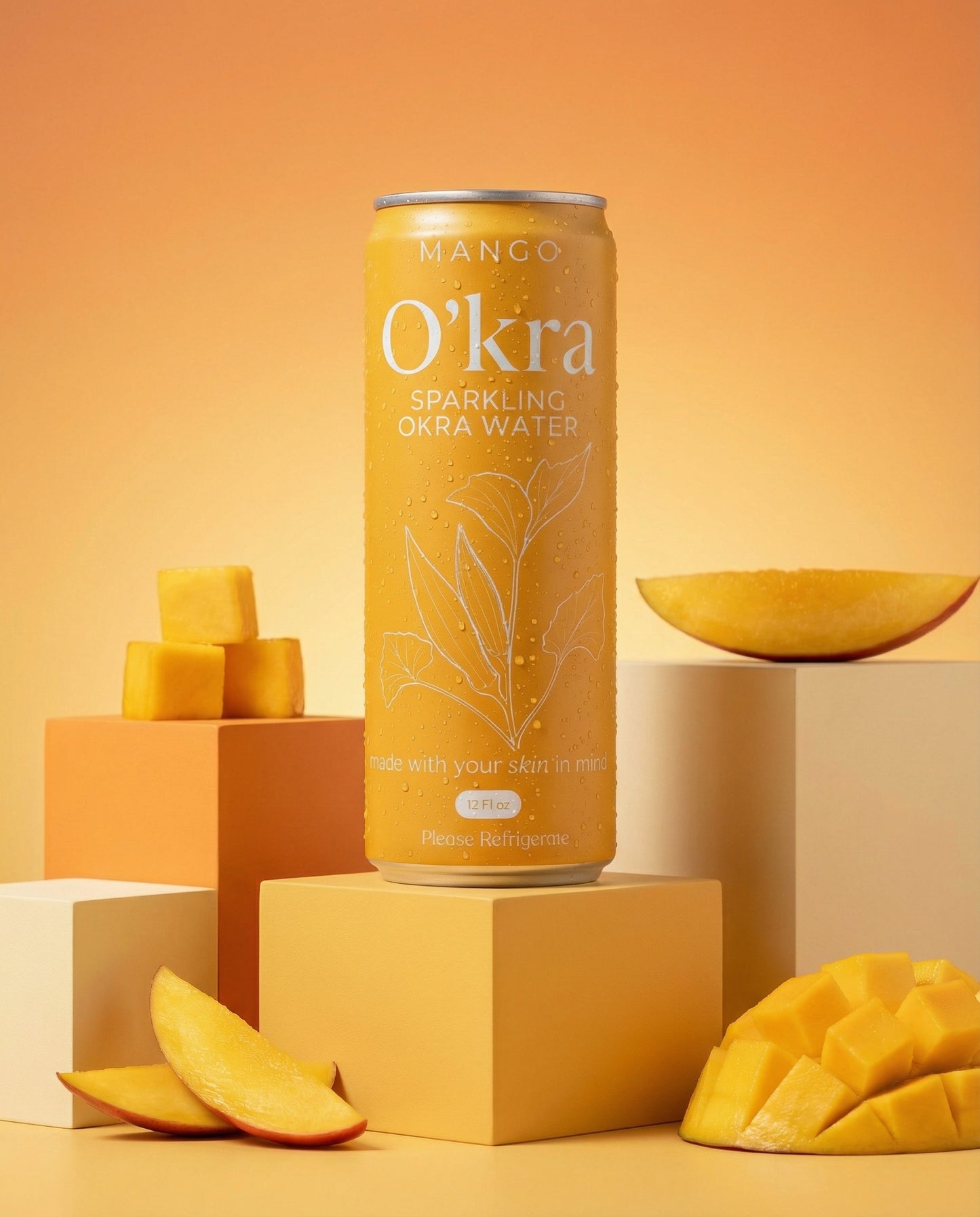 PRE-ORDER: O’kra – Sparkling Okra Water (Mango) | Hydration & Skin Health