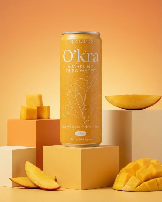 O’kra – Sparkling Okra Water (Mango) | Hydration & Skin Health