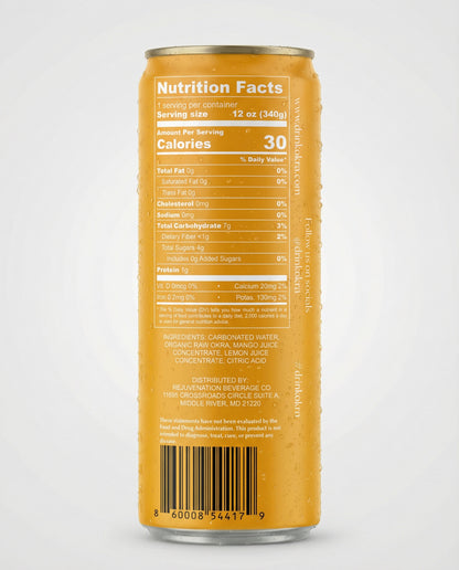 PRE-ORDER: O’kra – Sparkling Okra Water (Mango) | Hydration & Skin Health