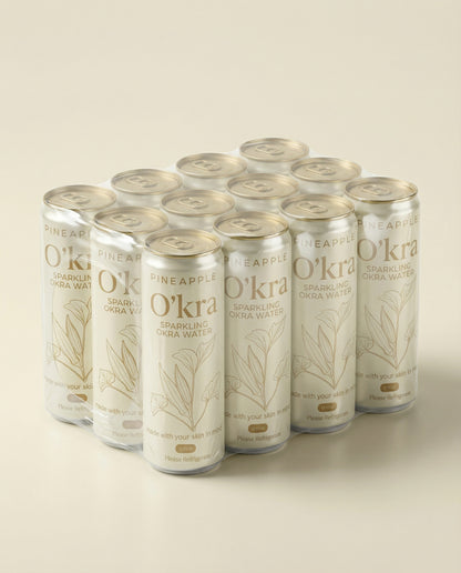 O’kra – Sparkling Okra Water (Pineapple) | Hydration & Skin Health