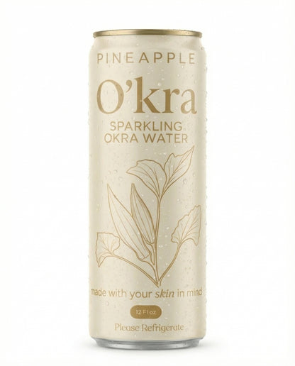 O’kra – Sparkling Okra Water (Pineapple) | Hydration & Skin Health