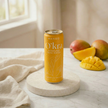 PRE-ORDER: O’kra – Sparkling Okra Water (Mango) | Hydration & Skin Health