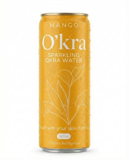 PRE-ORDER: O’kra – Sparkling Okra Water (Mango) | Hydration & Skin Health