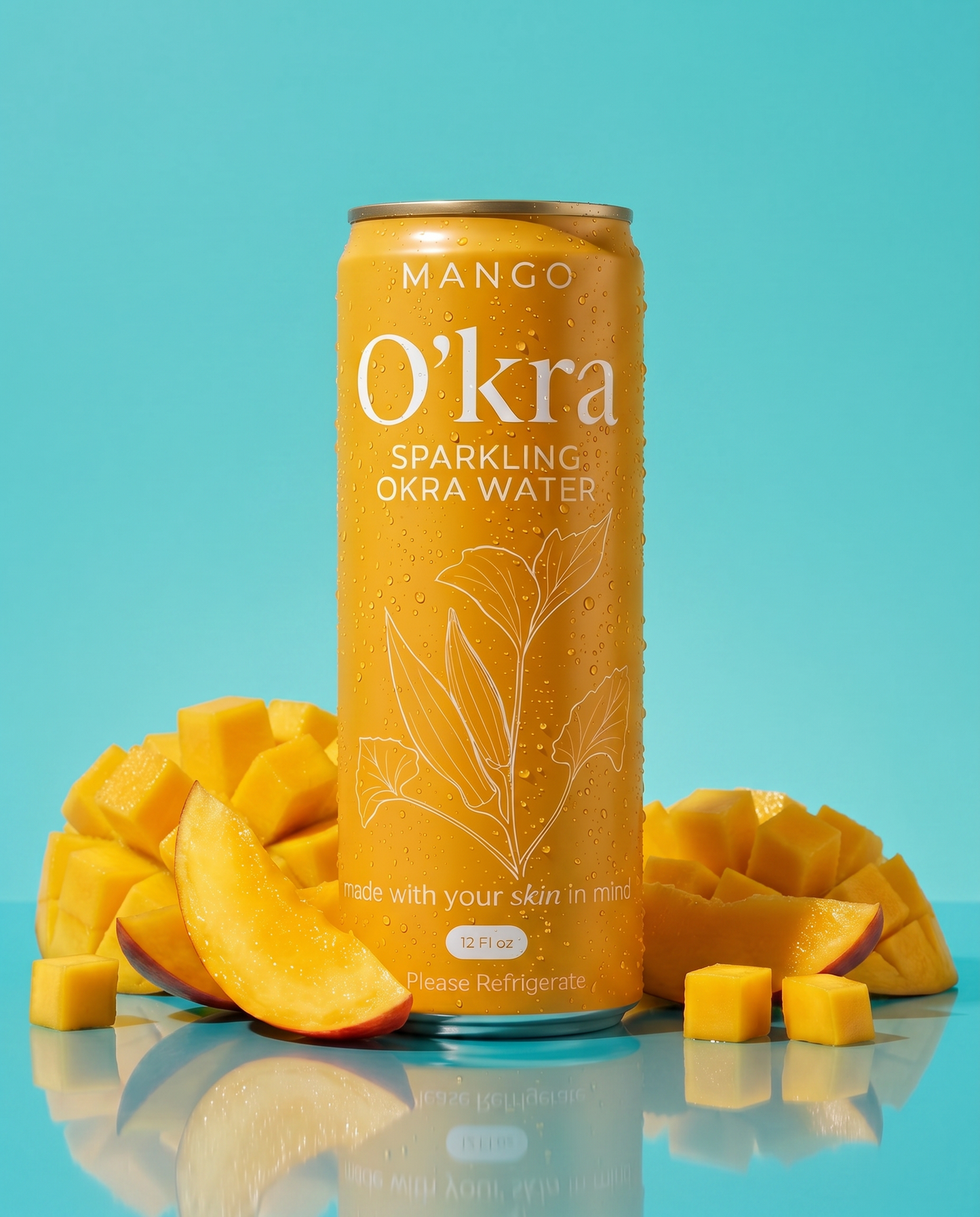 PRE-ORDER: O’kra – Sparkling Okra Water (Mango) | Hydration & Skin Health