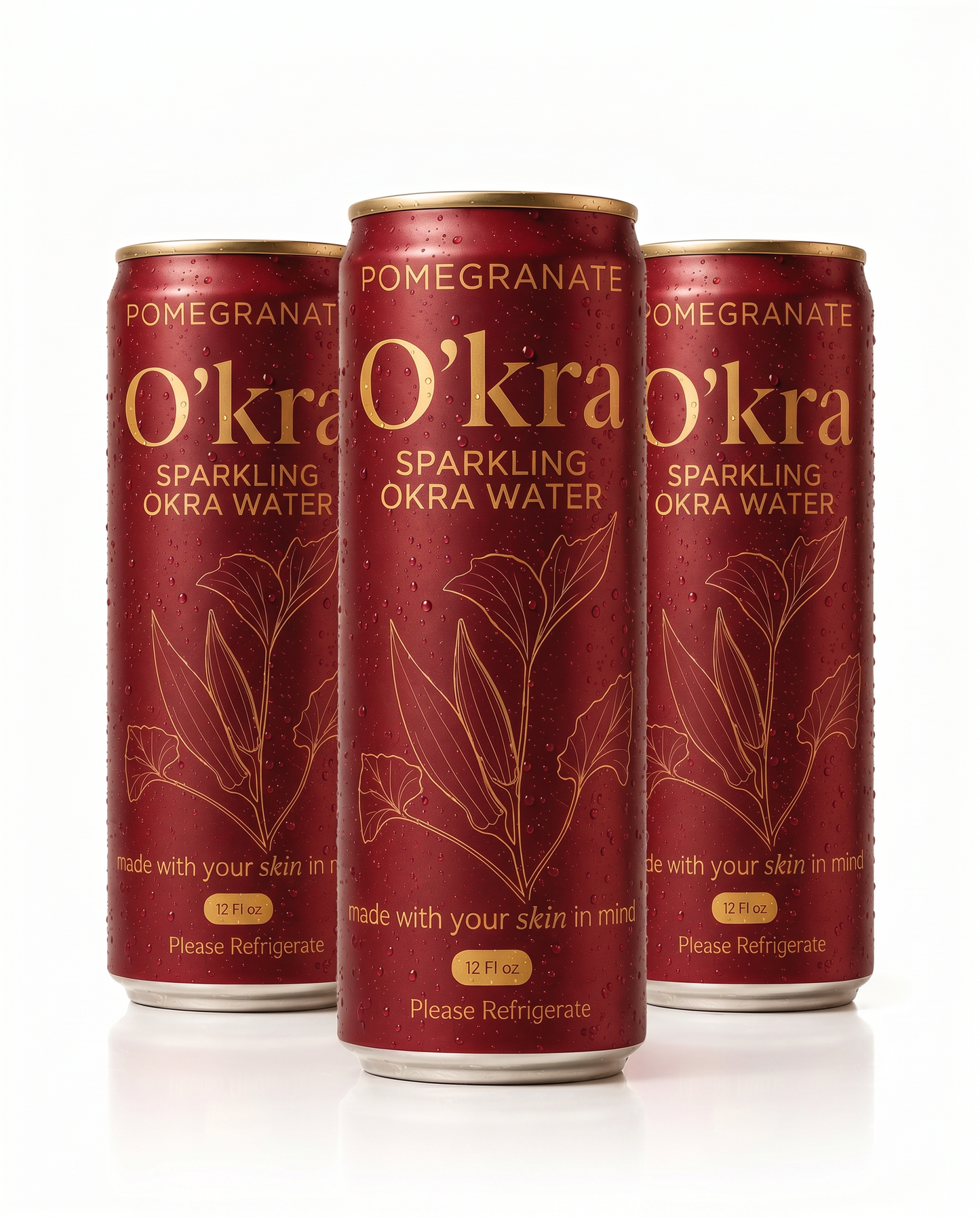 PRE- ORDER: O’kra – Sparkling Okra Water (Pomegranate) | Hydration & Skin Health